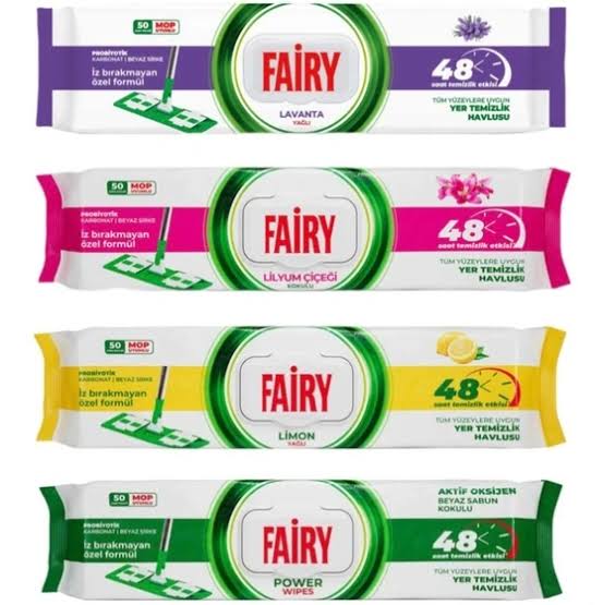 دستمال مرطوب مخصوص تی فیری Fairy قابل شستشو بسته 50 عددی
