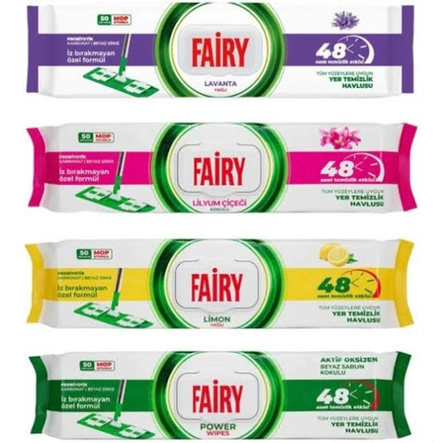 دستمال مرطوب مخصوص تی فیری Fairy قابل شستشو بسته 50 عددی