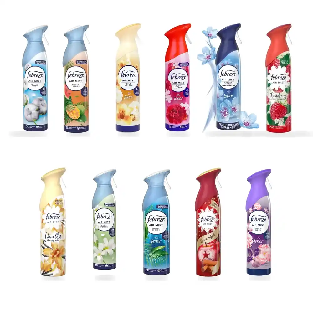 اسپری خوشبوکننده هوا فبرز febreze رایحه های مختلف حجم 185 میل