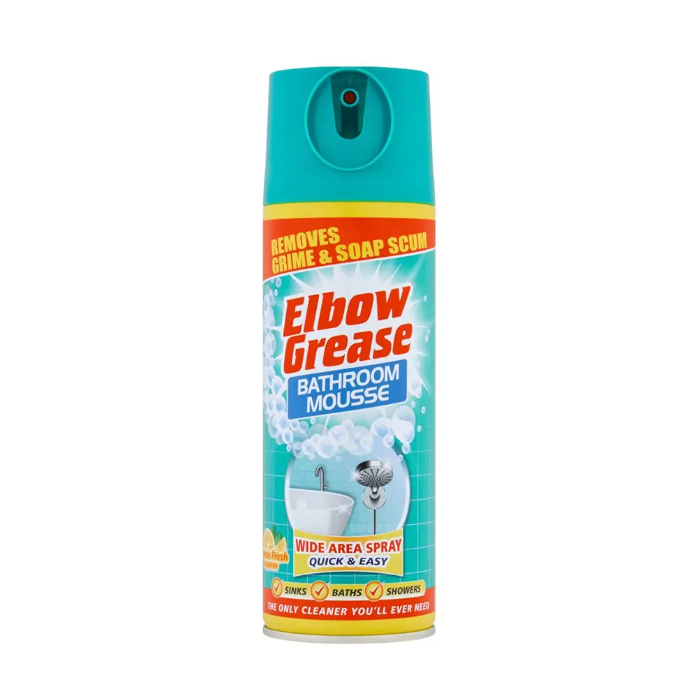 اسپری فوم پاک کننده سرویس بهداشتی و شیرآلات البو گریس Elbow Grease حجم 400 میل