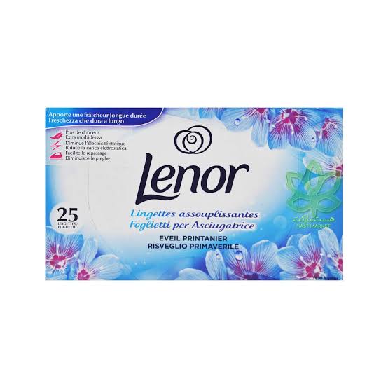 دستمال خوشبو کننده لباس و کمد لنور Lenor رایحه Spring Awakening بسته 34 عددی